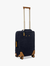 Bric's Life 55cm 4-Wheel Faux Suede Lightweight Zipped Cabin Case - Navy