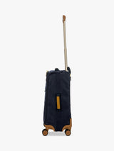 Bric's Life 55cm 4-Wheel Faux Suede Lightweight Zipped Cabin Case - Navy