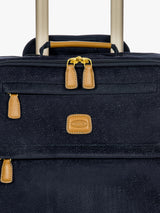 Bric's Life 55cm 4-Wheel Faux Suede Lightweight Zipped Cabin Case - Navy