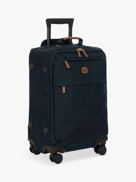Bric's X Travel 4-Wheel 55cm Carry On Trolley Suitcase -  Navy 14x21x9 Inch