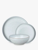 Denby White Speckle Stoneware Coupe Dinnerware Set 12 Piece - White - Kazoop 