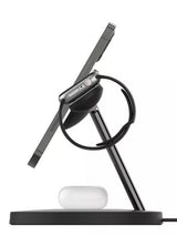Belkin Boost Charge Pro 3-in-1 MagSafe Wireless Charger Stand 15W - Black - Kazoop 