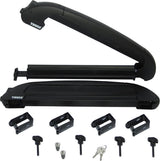 Thule 746 SnowPro Car Roof Lockable Ski Carrier Holder - 4 Pairs - Black