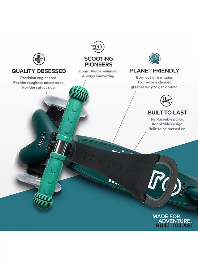 Micro Scooters Eco 3in1 Mini Micro Deluxe Scooter 1 - 5 Years - Green - Kazoop 