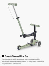 Micro Scooters MMD381 Mini2Grow Deluxe 4-in-1 LED Ride-On Kids Scooter Sage