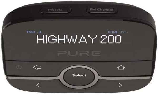 Pure Highway 200 In-Car DAB Car Radio Adapter/Transmitter AUX Input - Black