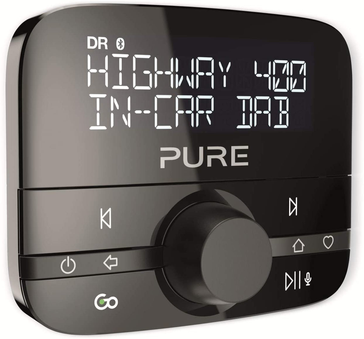 Pure Highway 400 In-Car DAB Radio Adapter/Transmitter FM Bluetooth - Black