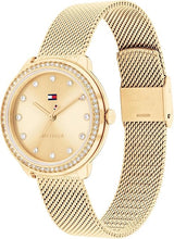 Tommy Hilfiger Women's 32mm Crystal Bezel Mesh Bracelet Strap Watch - Gold