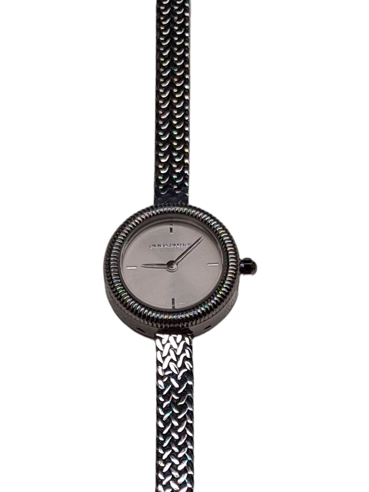 Olivia Burton 24000278 Womens Mesh Analogue Bracelet Wristwatch 20mm Silver