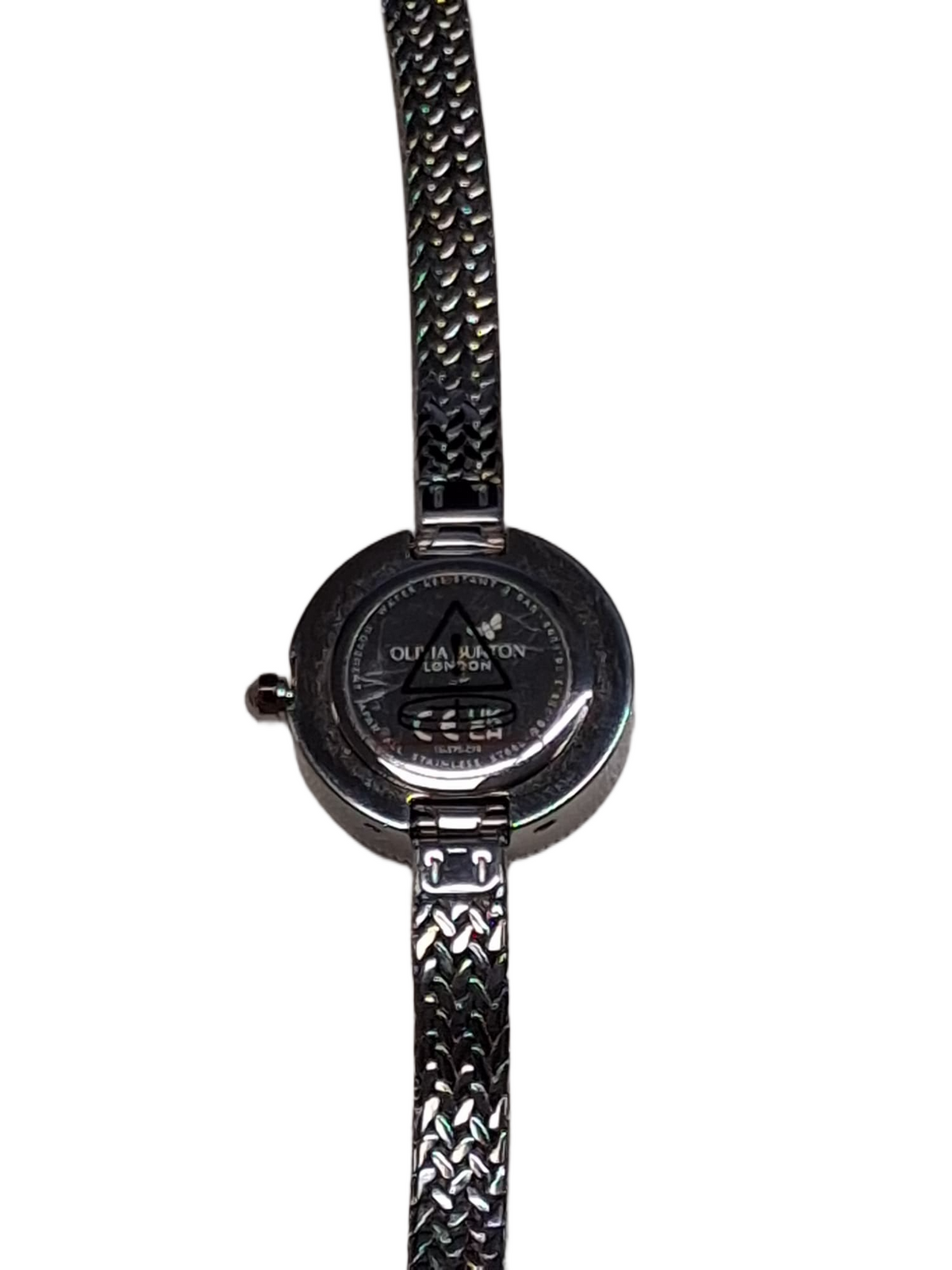 Olivia Burton 24000278 Womens Mesh Analogue Bracelet Wristwatch 20mm Silver