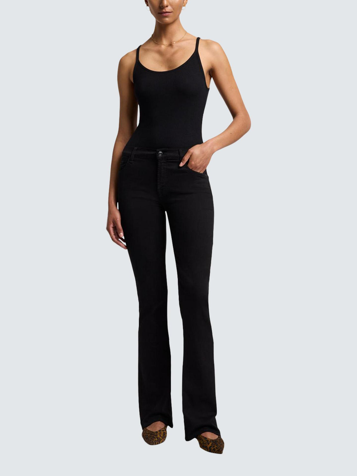 7 For All Mankind Womens B(Air) Bootcut Denim Jeans Rinsed - Size 27 - Black