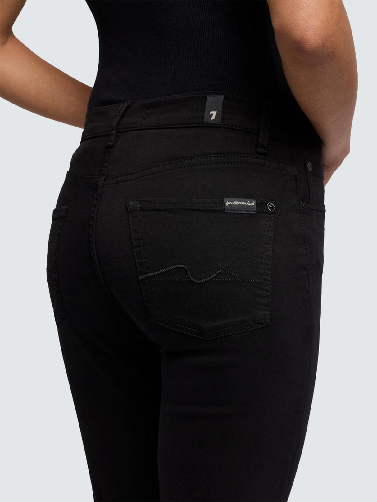 7 For All Mankind Womens B(Air) Bootcut Denim Jeans Rinsed - Size 27 - Black