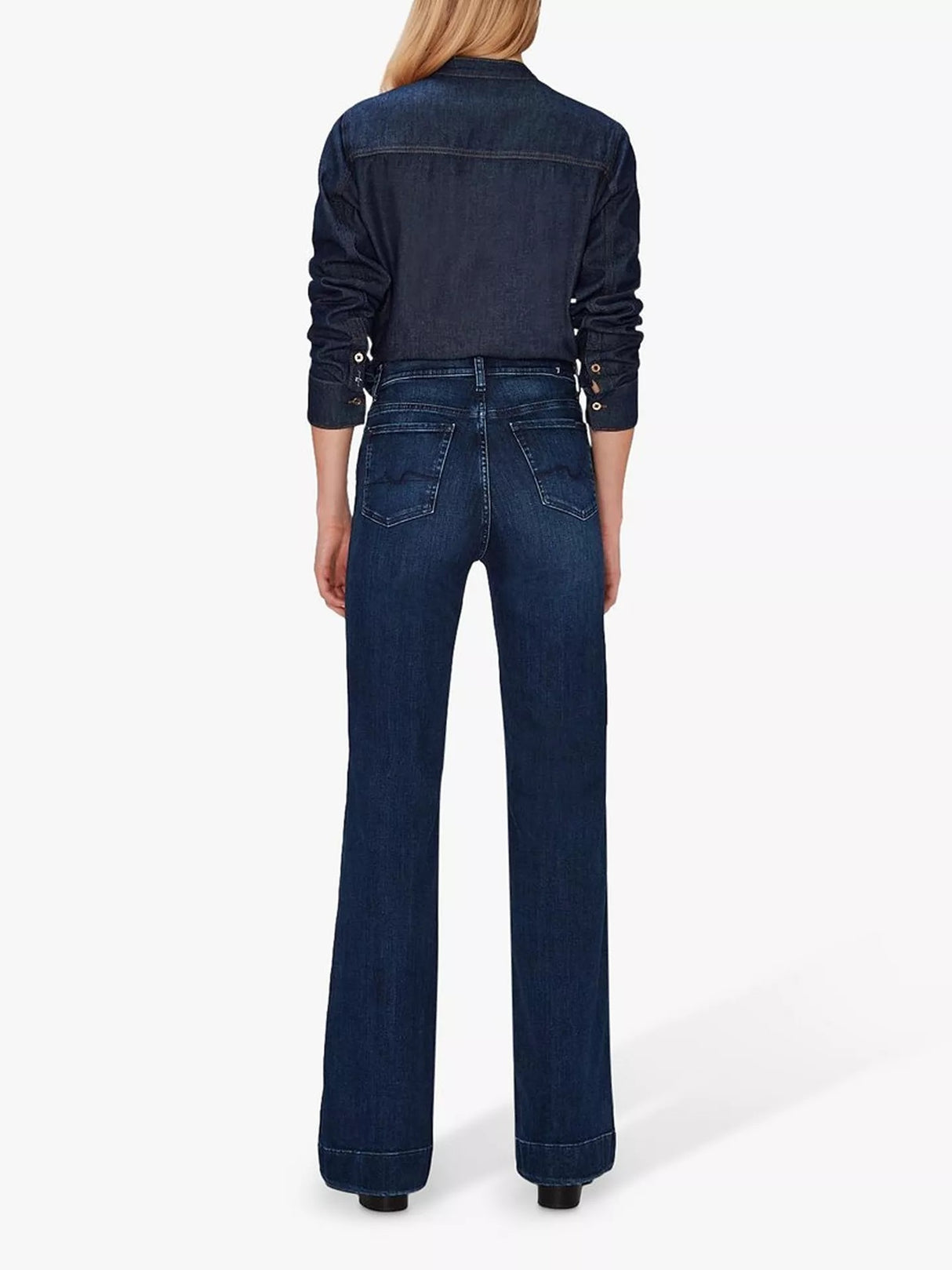 7 For All Mankind Modern Dojo Flared Jeans - Soho Dark - Size 28/ UK 10-12