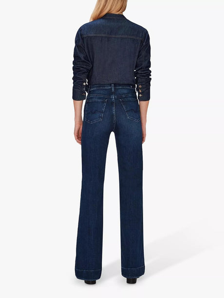 7 For All Mankind Modern Dojo Flared Jeans - Soho Dark - Size 28/ UK 10-12
