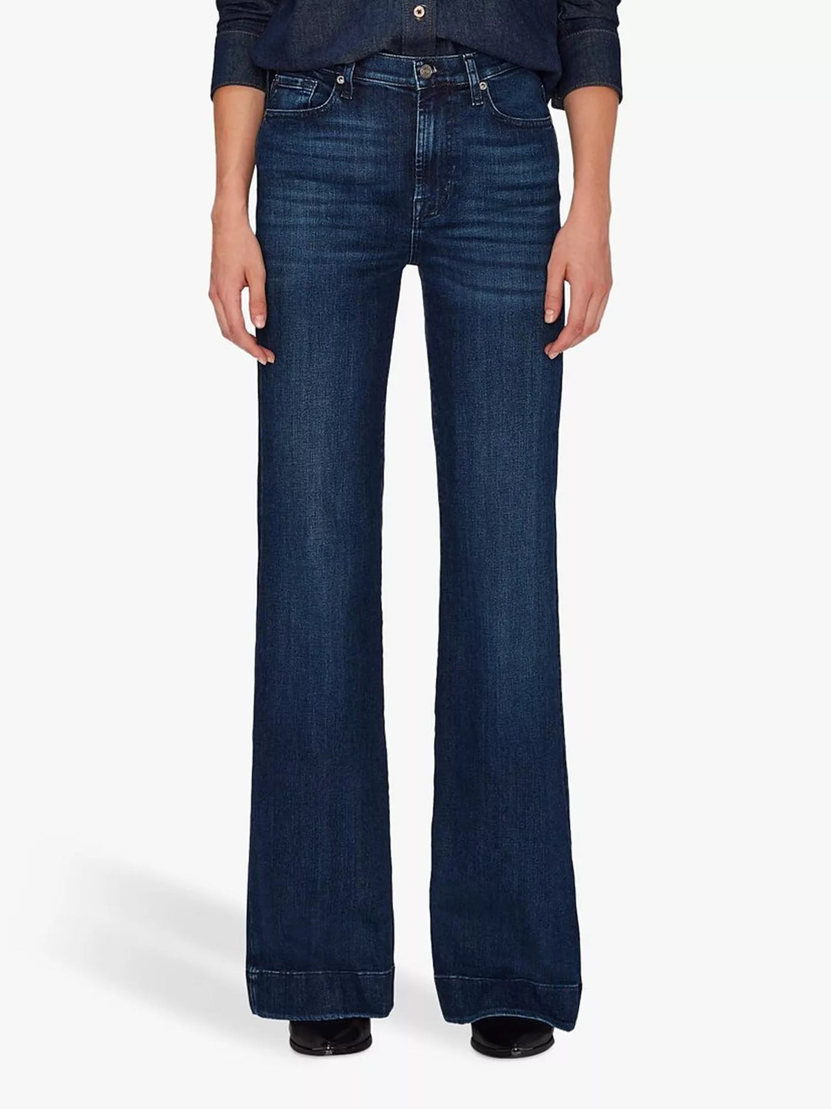 7 For All Mankind Modern Dojo Flared Jeans - Soho Dark - Size 28/ UK 10-12