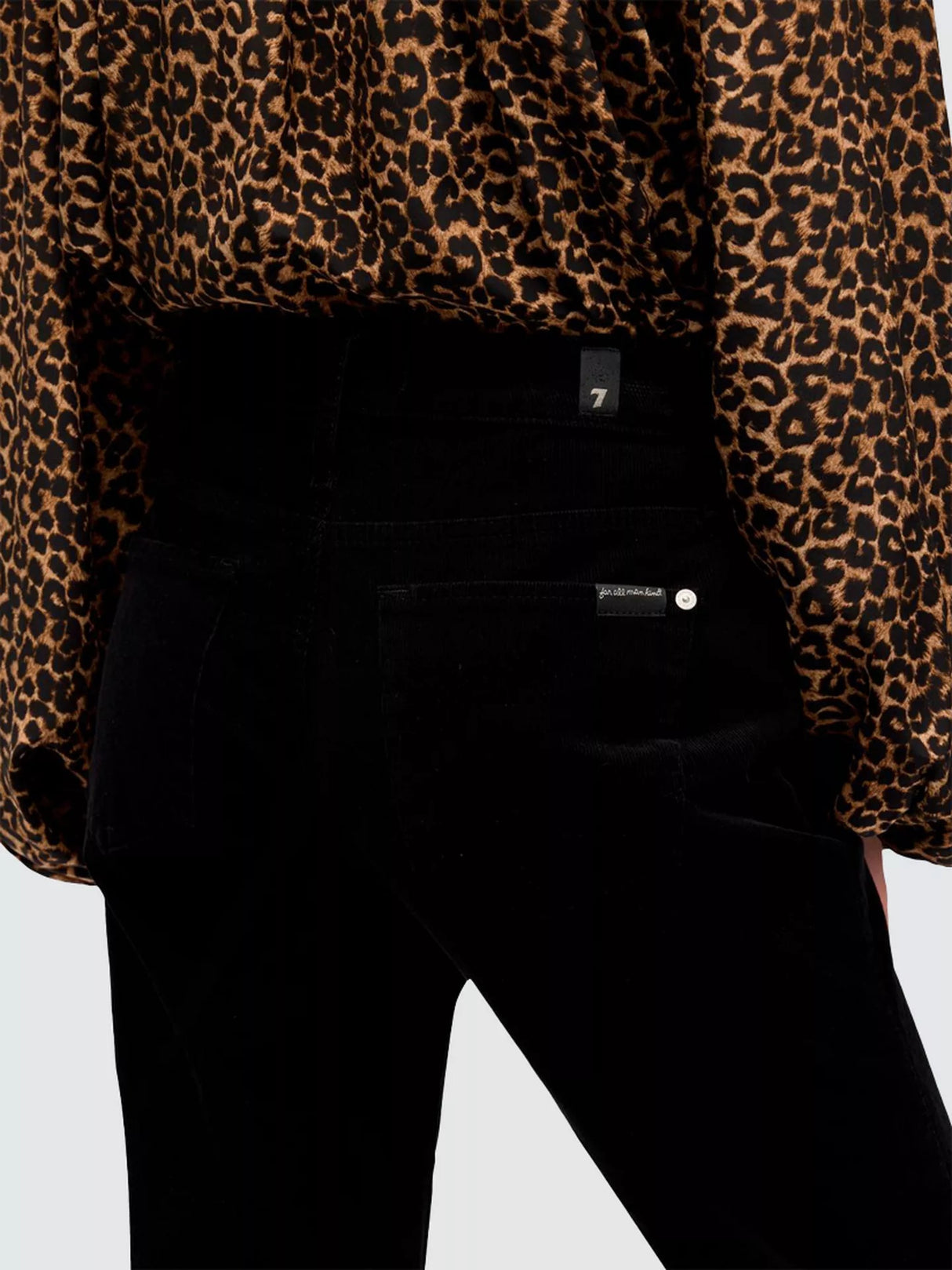 7 For All Mankind Womens Calie Straight Corduroy Jeans - Black - EU 27/UK 10