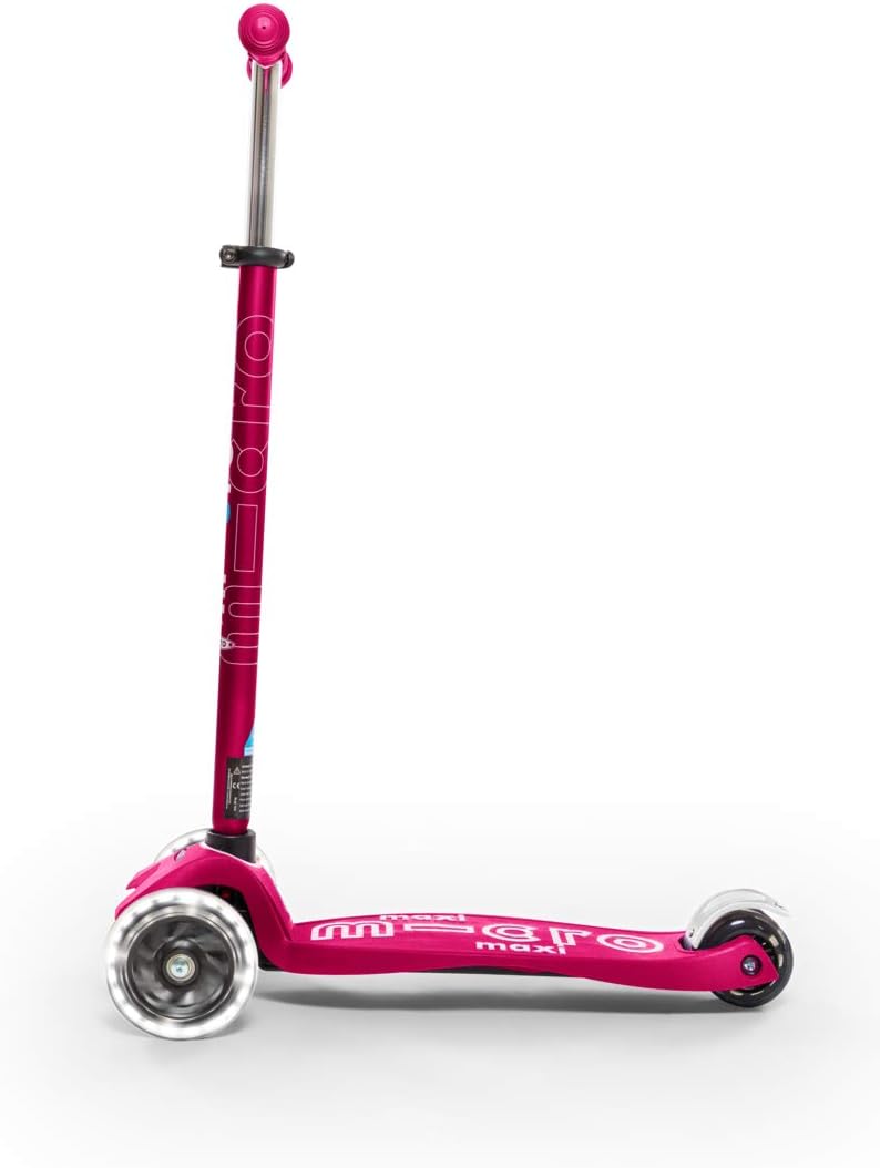 Micro Scooters Maxi Deluxe LED Children's Push Scooter 5-12 Years - Pink