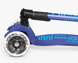 Micro Scooters Maxi Micro Deluxe Foldable Lightweight LED Kids Scooter Navy - Kazoop 