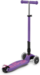 Micro Scooters Maxi Deluxe LED Foldable Push Scooter 5-12 Years - Purple - Kazoop 