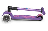 Micro Scooters Maxi Deluxe LED Foldable Push Scooter 5-12 Years - Purple - Kazoop 