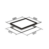 SIA R6 70cm Stainless Steel 5 Burner Gas Hob Cast Iron Pan Supports - Silver