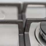 SIA R6 70cm Stainless Steel 5 Burner Gas Hob Cast Iron Pan Supports - Silver