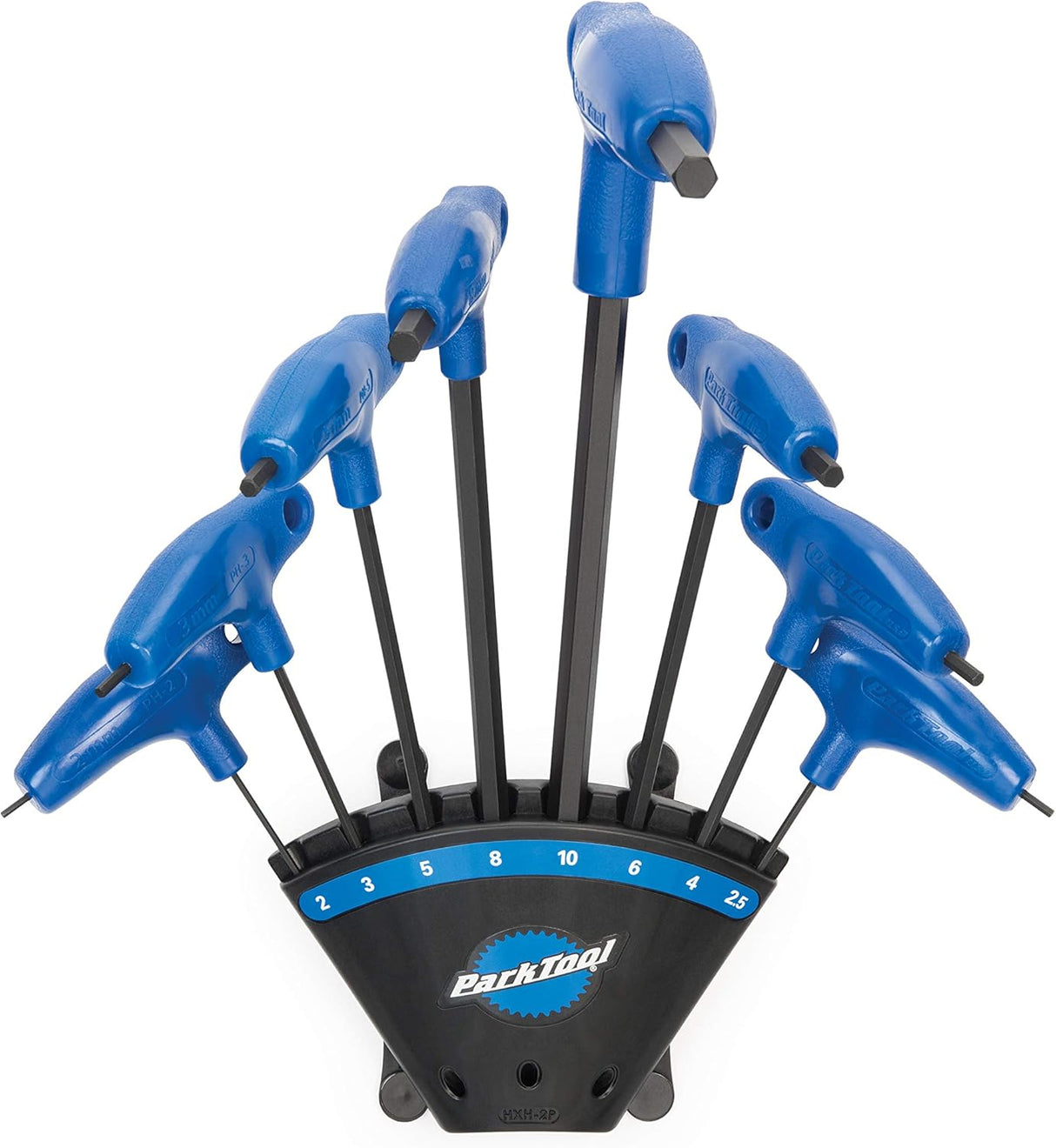 Park Tool PH-1.2 P-Handled Hex Wrench Set of 8 with Holder Aluminium - Blue
