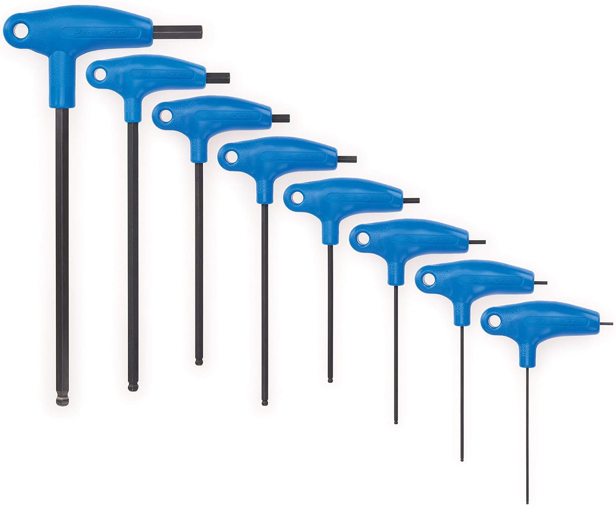 Park Tool PH-1.2 P-Handled Hex Wrench Set of 8 with Holder Aluminium - Blue