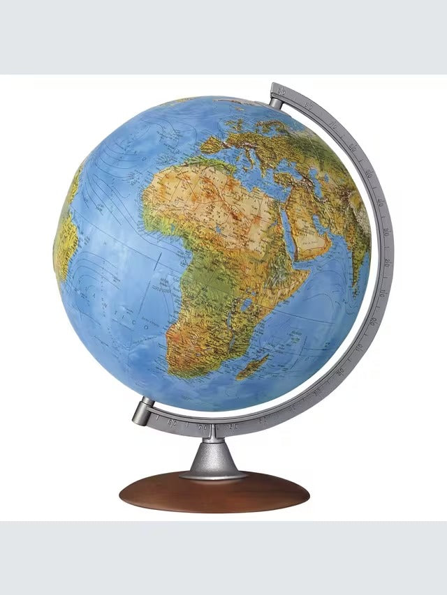Nova Rico 30cm Tactile Geography Desktop Educational World Globe - Blue