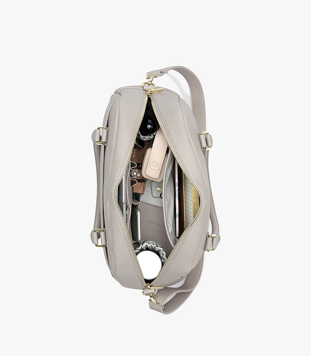 Stackers Plain Organisation up to 13 Inch Laptop Handbag - Taupe - Kazoop 
