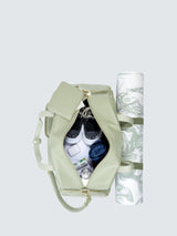 Stackers Faux Leather Gym Holdall Bag With Adjustable Strap - Moss Green