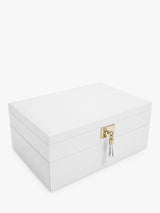 Stackers Leather 2 Set Jewellery Box H13.5 x W29 x D20 cm - White - Kazoop 