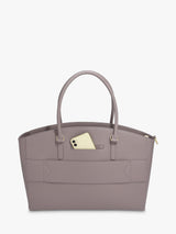 Stackers Large Work Tote Organiser Handbag Supersize Carryall - Mushroom