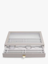 Stackers Supersize Glass Lid Charm 2 Drawer Storage Jewellery Box - Taupe