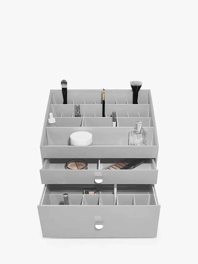 Stackers Super Size 2 Drawer Make Up Storage Box - Grey