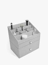 Stackers Super Size 2 Drawer Make Up Storage Box - Grey
