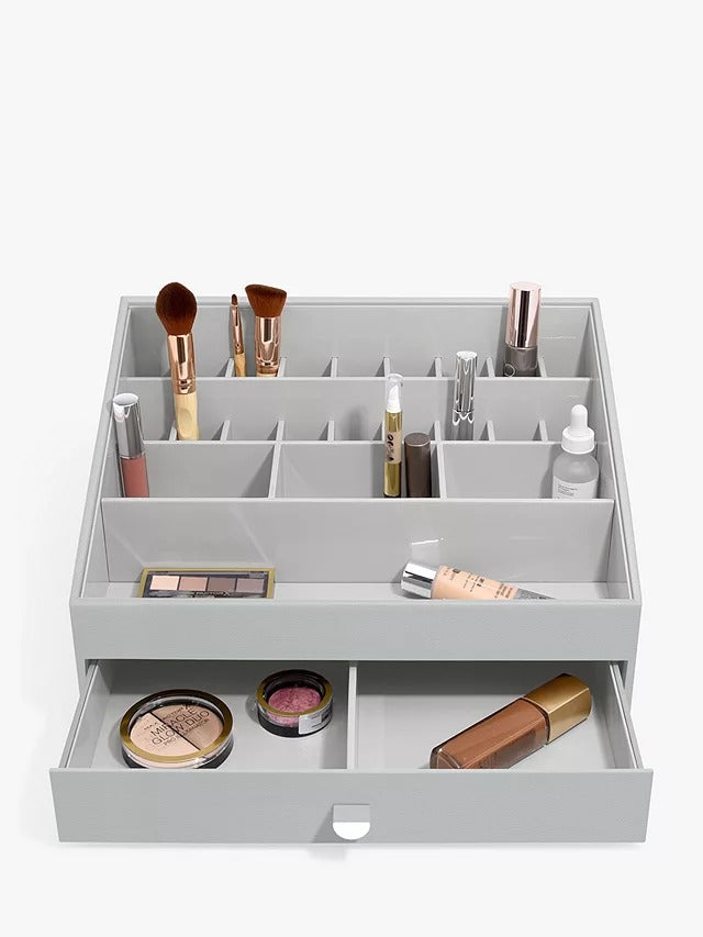 Stackers Super Size 2 Drawer Make Up Storage Box - Grey