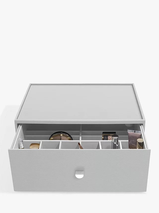 Stackers Super Size 2 Drawer Make Up Storage Box - Grey