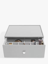 Stackers Super Size 2 Drawer Make Up Storage Box - Grey - Kazoop 