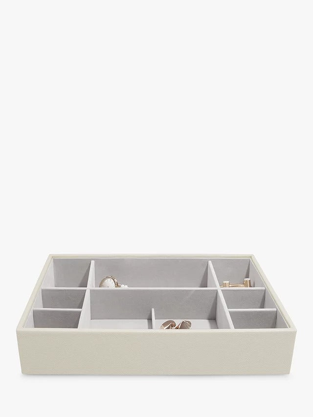 Stackers Supersize 3 Drawer Stackable Jewellery Box 36 x 15.7 x 25cm Oatmeal - Kazoop 