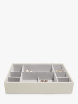 Stackers Supersize 3 Drawer Stackable Jewellery Box 36 x 15.7 x 25cm Oatmeal - Kazoop 