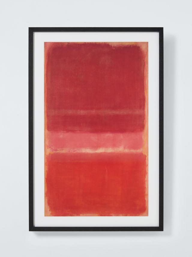 John Lewis Mark Rothko Untitled Red 1956 Framed Print 88.5 x 58.5cm - Red