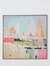 John Lewis Irena Orlov 'Vibrant Abstract City' Embellished Canvas 82.8cm