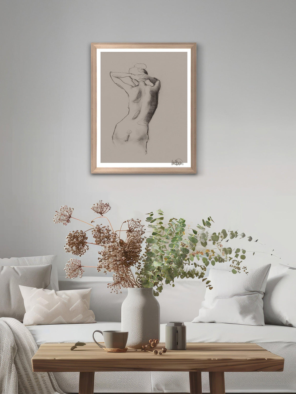 Brookpace Lascelles Anna Bulow Ease Limited Framed Art Print 75x55cm Natural