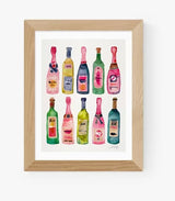 EAST END PRINTS Cat Coquillette 'Champagne' Print 86 x 66cm - Oak Frame