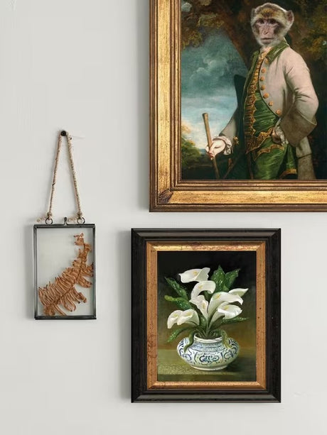 Brookpace Lascelles White "Flowers in Vase" Framed Canvas Print - 44 x 36cm