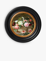 Brookpace Lascelles 'Basket of Flowers' Porthole Round Canvas Print - 43cm