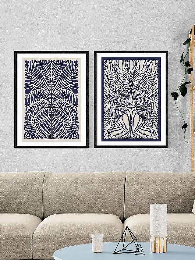 EAST END PRINTS Alisa Galitsyna 'Foliage' Framed Print Black Frame Set of 2 - Kazoop 