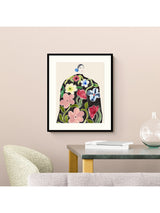 John Lewis La Poire 'Rose Coat' Framed Print & Mount 63 x 83cm - Pink/Green