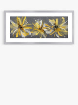 John Lewis Green Lili Floral Glazed Landscape Framed Print 104 x 49cm Multi